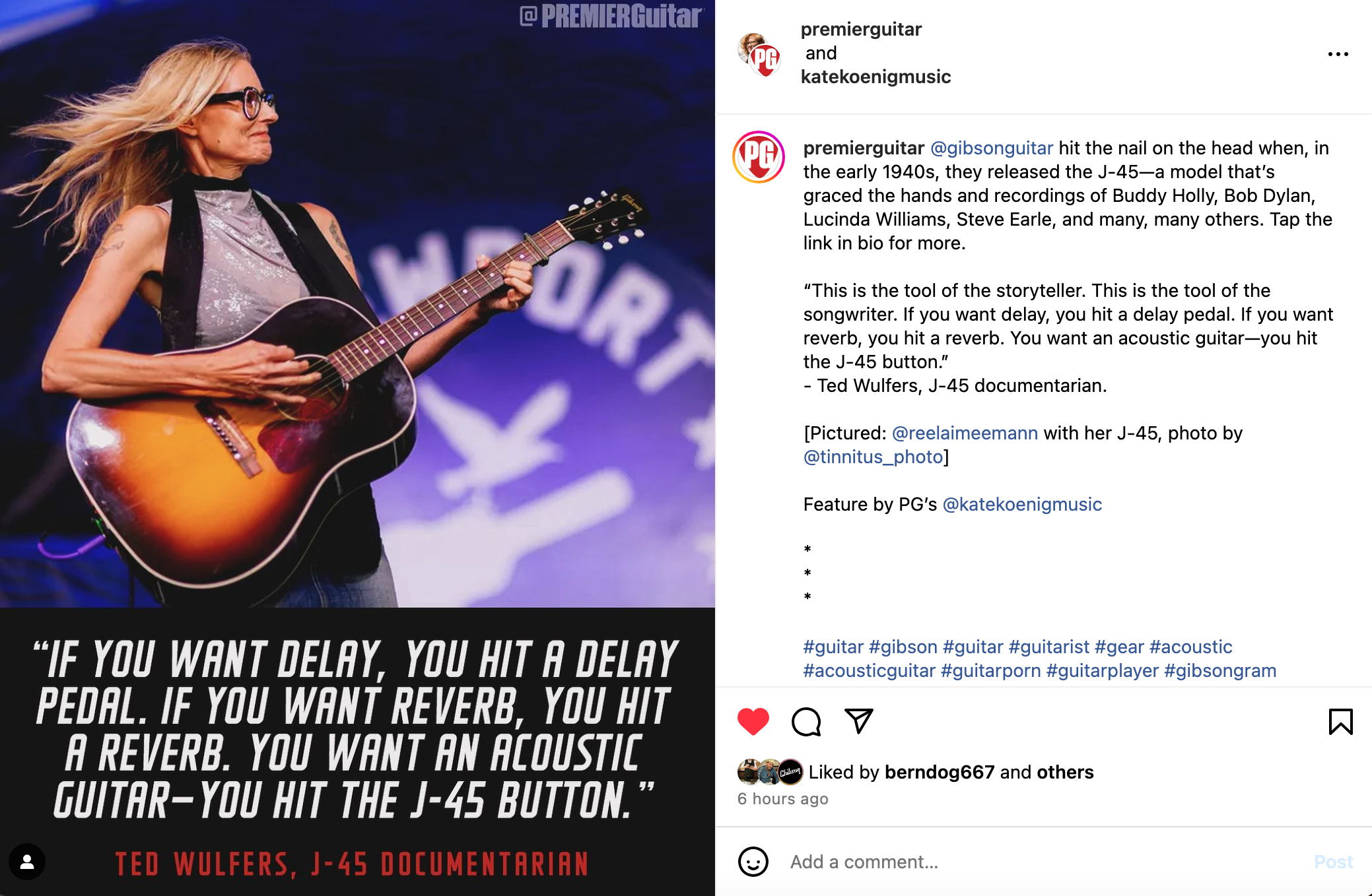 Ted Quoted In Premier Guitar Magazine